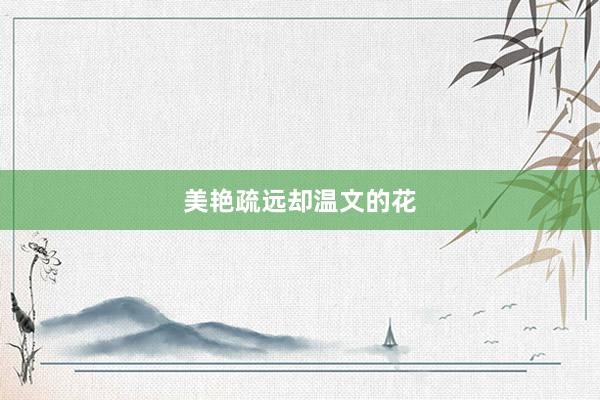 美艳疏远却温文的花